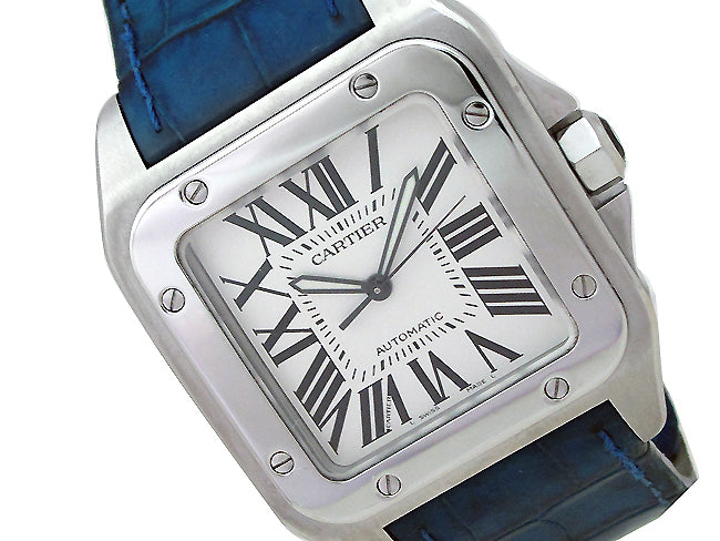 Large Cartier Stainless Steel Santos 100 W20072X7