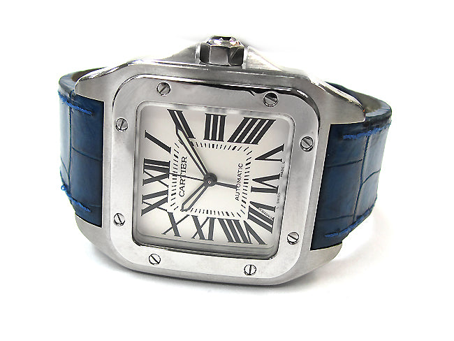 Large Cartier Stainless Steel Santos 100 W20072X7