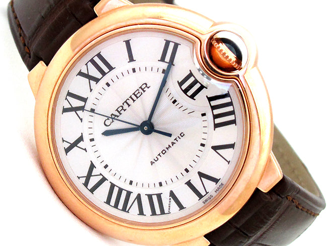 36.6mm Cartier 18k Rose Gold Ballon Bleu W6900456.