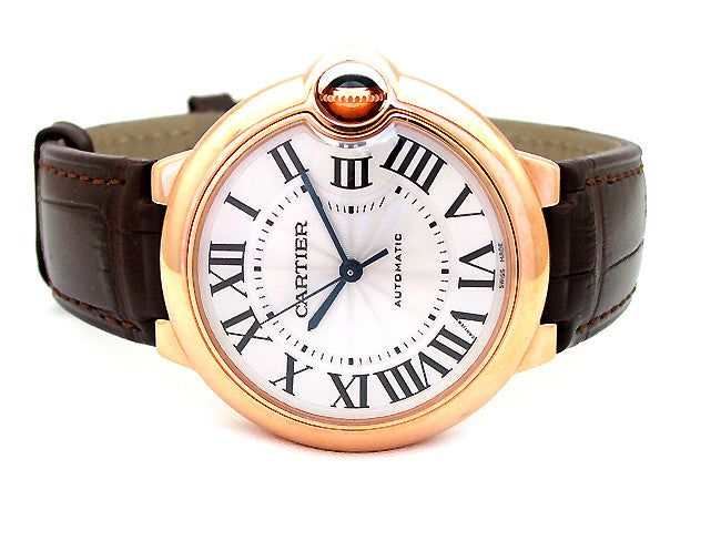 36.6mm Cartier 18k Rose Gold Ballon Bleu W6900456.