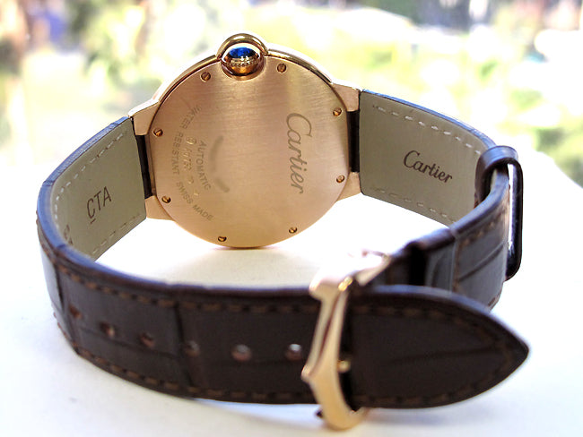 36.6mm Cartier 18k Rose Gold Ballon Bleu W6900456.