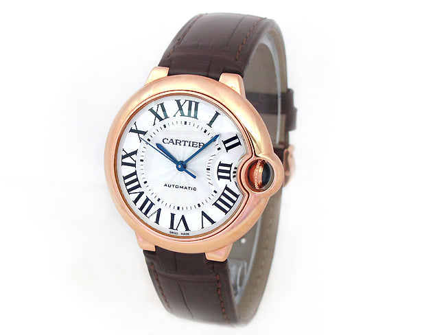 36.6mm Cartier 18k Rose Gold Ballon Bleu W6900456.