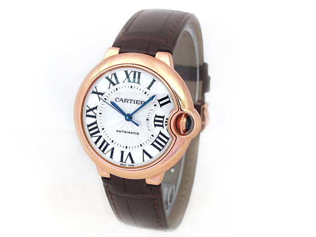 36.6mm Cartier 18k Rose Gold Ballon Bleu W6900456.