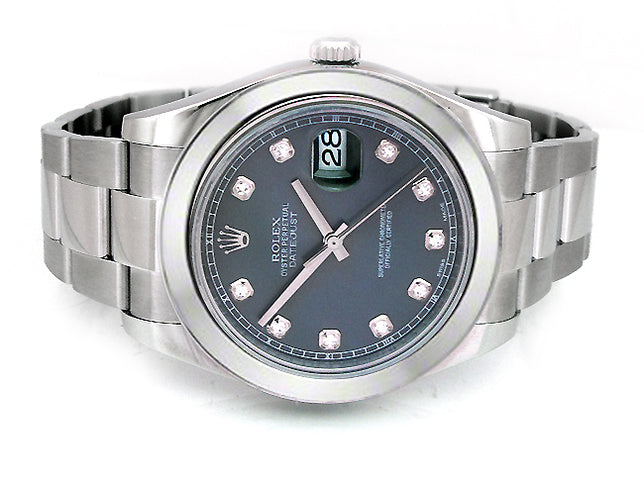 41mm Rolex Datejust II Watch  with Diamond Dial 116300.