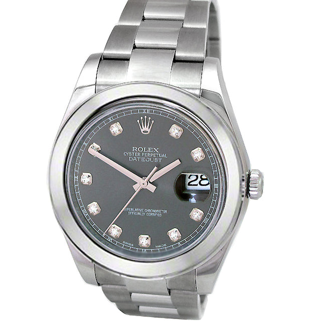 41mm Rolex Datejust II Watch  with Diamond Dial 116300.