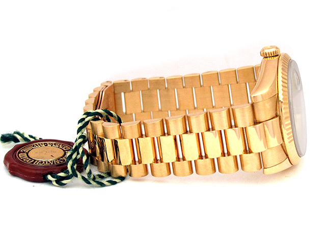 36mm Rolex 18k Yellow Gold Daydate White Roman 118238.