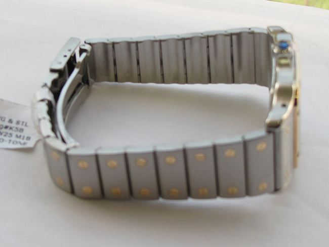 Large Cartier Two-Tone Santos Galbee Watch.