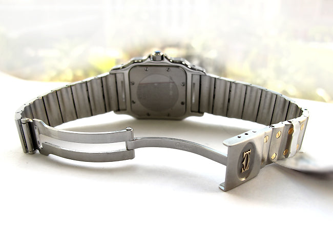 Large Cartier Two-Tone Santos Galbee Watch.