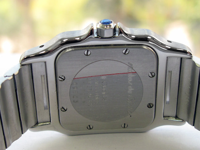 Large Cartier Two-Tone Santos Galbee Watch.