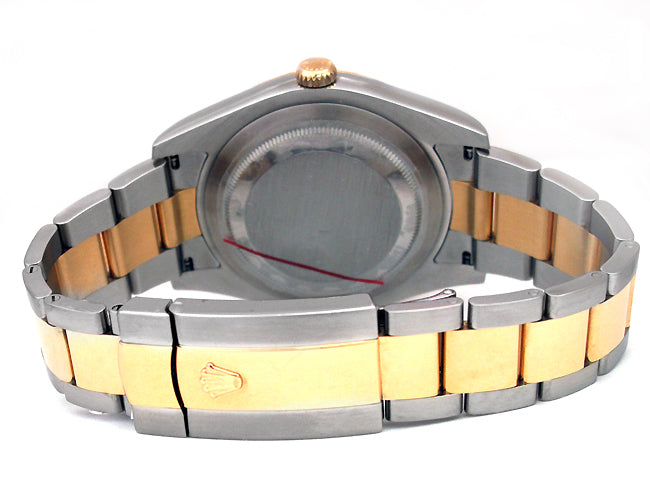 41mm Rolex Two-Tone Datejust II Slate Green Roman 116333.