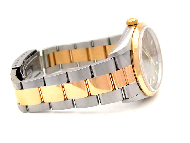 34mm Rolex Two-Tone Oyster Perpetual Rhodium Dial 14203.