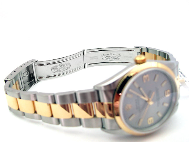 34mm Rolex Two-Tone Oyster Perpetual Rhodium Dial 14203.