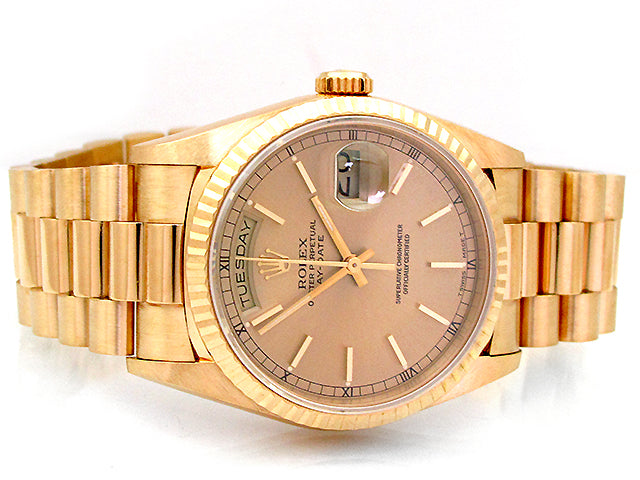 36mm Rolex 18k Yellow Gold Watch 18238.
