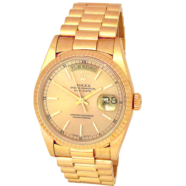 36mm Rolex 18k Yellow Gold Watch 18238.
