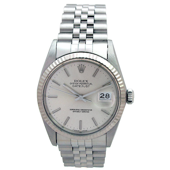 36mm Rolex Datejust White Gold Bezel 16014.