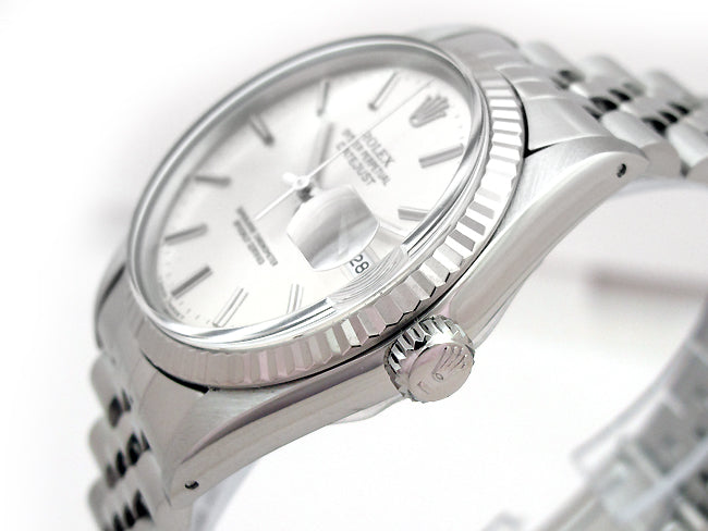 36mm Rolex Datejust White Gold Bezel 16014.