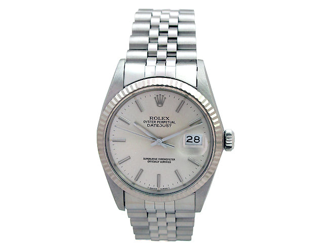 36mm Rolex Datejust White Gold Bezel 16014.