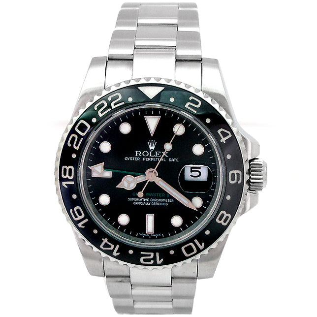 40mm Rolex Stainless GMT-Master II Ceramic 116710LN.
