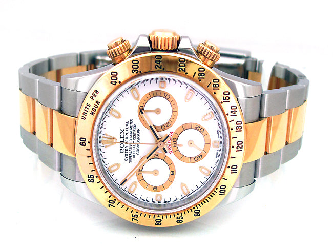 40mm Rolex Two-Tone Daytona White Dial 116523.