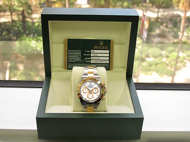 40mm Rolex Two-Tone Daytona White Dial 116523.