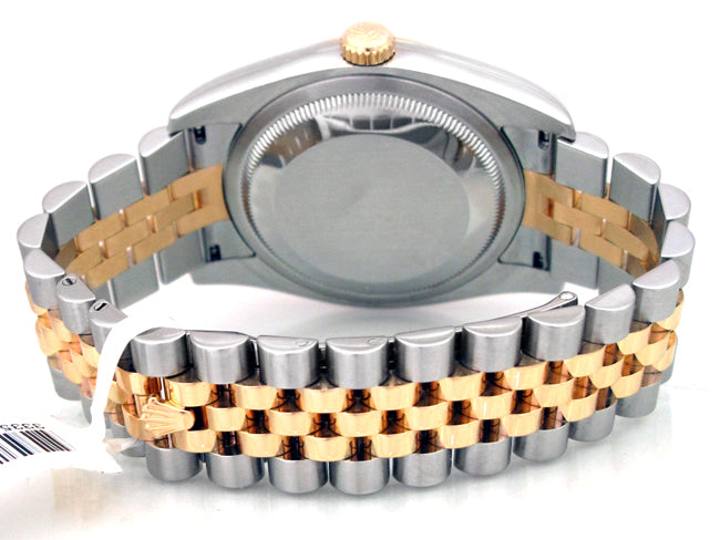 36mm  Rolex Two-Tone Datejust Black Dial 116233.