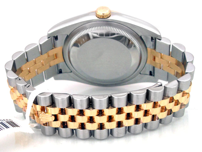 36mm  Rolex Two-Tone Datejust Black Dial 116233.