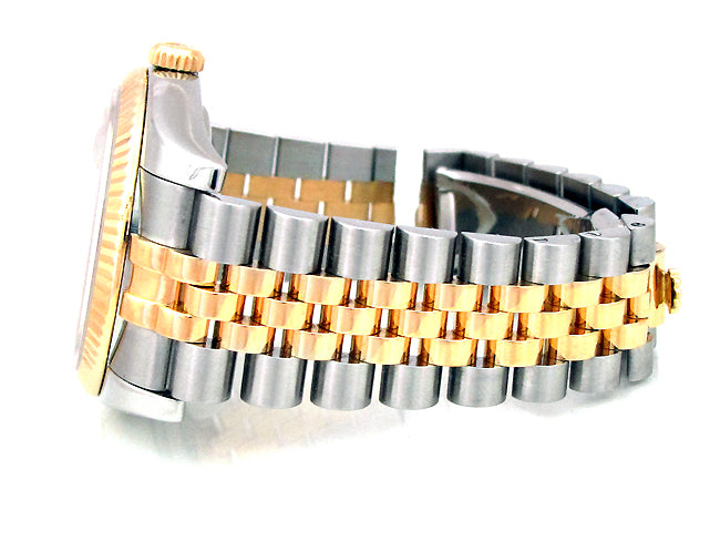 36mm  Rolex Two-Tone Datejust Black Dial 116233.