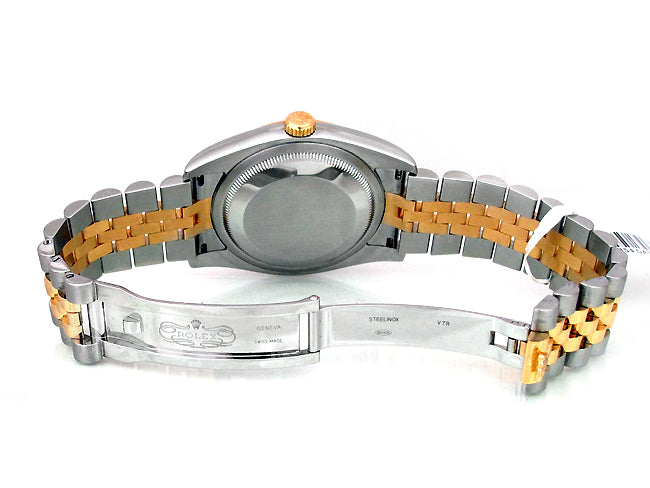 36mm  Rolex Two-Tone Datejust Black Dial 116233.