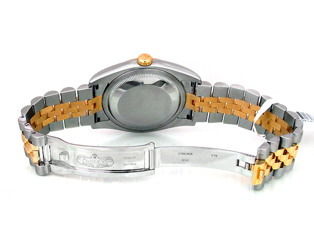 36mm  Rolex Two-Tone Datejust Black Dial 116233.