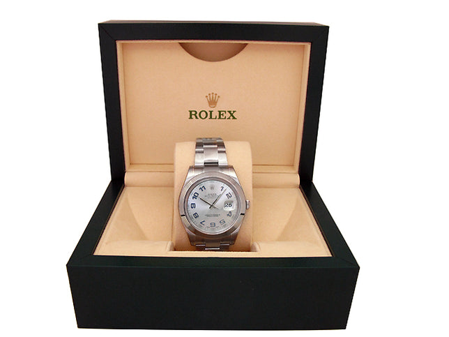 41mm Rolex Stainless Datejust II Silver Arabic Numeral 116300.