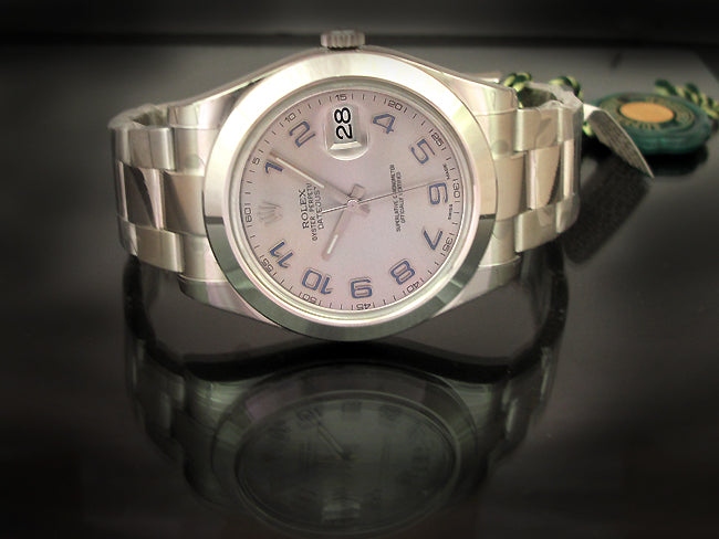 41mm Rolex Stainless Datejust II Silver Arabic Numeral 116300.