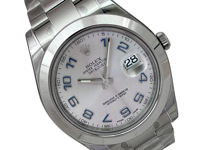 41mm Rolex Stainless Datejust II Silver Arabic Numeral 116300.