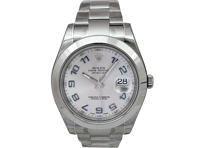 41mm Rolex Stainless Datejust II Silver Arabic Numeral 116300.