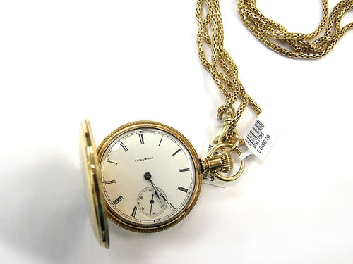 14K Yellow Gold Antique Illinois Pocket Watch