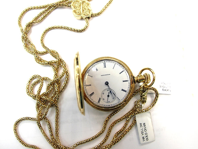 14K Yellow Gold Antique Illinois Pocket Watch
