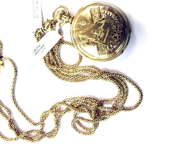 14K Yellow Gold Antique Illinois Pocket Watch