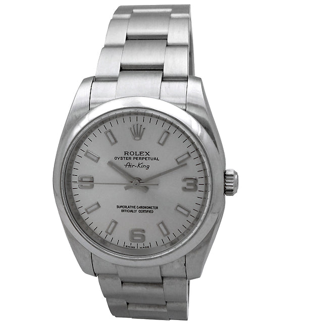 34mm Rolex Stainless Airking Silver 114200