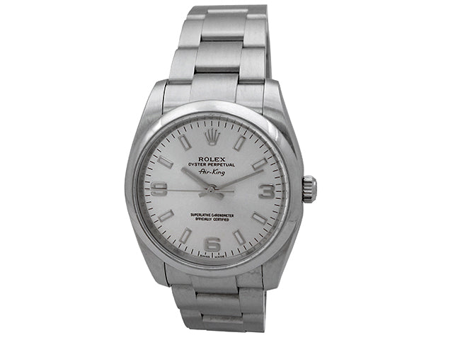 34mm Rolex Stainless Airking Silver 114200