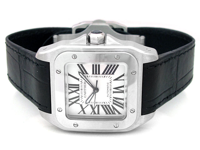 Midsize Cartier Stainless Santos 100  Watch W20106X8
