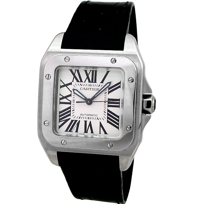 Midsize Cartier Stainless Santos 100  Watch W20106X8