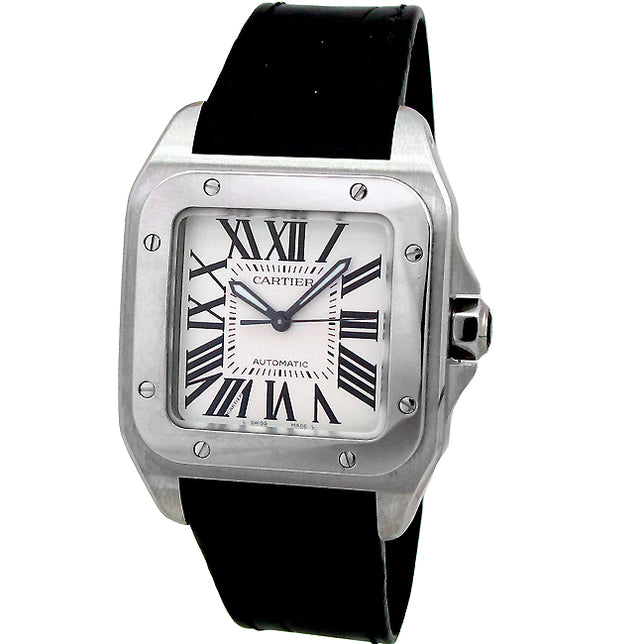 Midsize Cartier Stainless Santos 100  Watch W20106X8