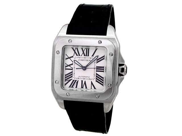 Midsize Cartier Stainless Santos 100  Watch W20106X8