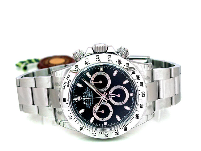 40mm Rolex Stainless Steel Oyster Perpetual Daytona Cosmograph Watch 116520