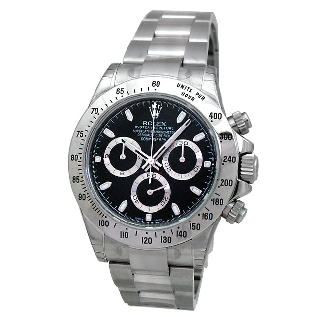 40mm Rolex Stainless Steel Oyster Perpetual Daytona Cosmograph Watch 116520