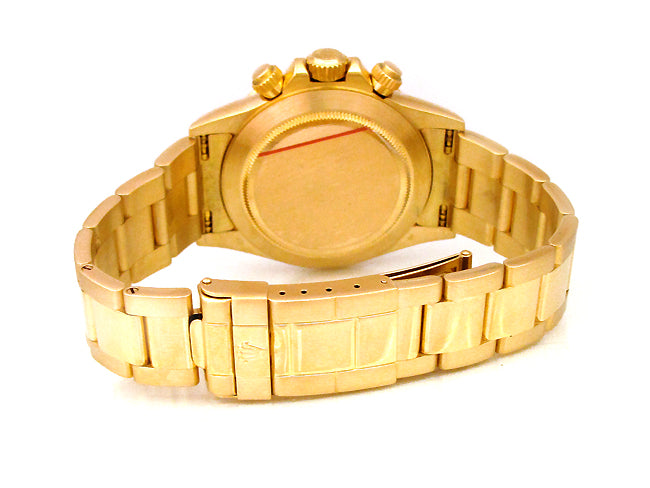 40mm Rolex 18k Yellow Gold Daytona Black Dial Watch 16528.