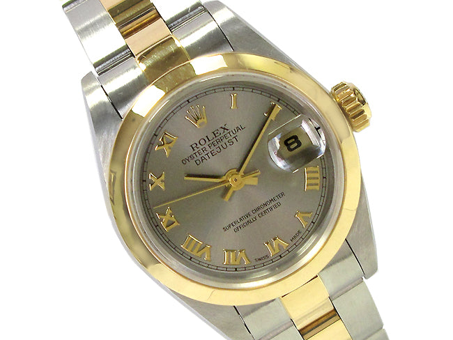 26mm Rolex Two-Tone Datejust Rhod Dial Oyster Band 79163.