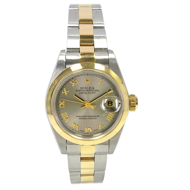 26mm Rolex Two-Tone Datejust Rhod Dial Oyster Band 79163.