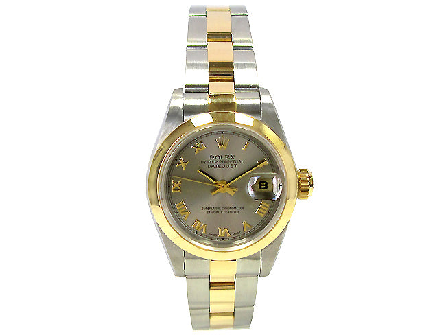 26mm Rolex Two-Tone Datejust Rhod Dial Oyster Band 79163.