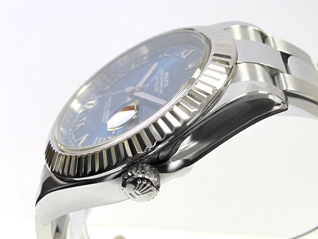 41mm Rolex Stainless Datejust II Blue Roman 116334.