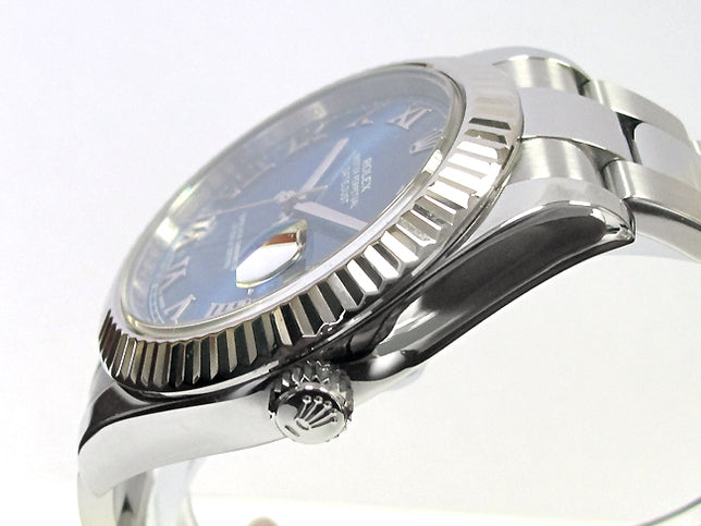 41mm Rolex Stainless Datejust II Blue Roman 116334.